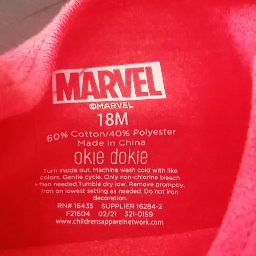 Okie dokie Marvel onesie 18 months
